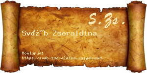 Sváb Zseraldina névjegykártya
